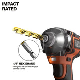 Klein Tools 53621 Titanium Drill Bit Set with 1/4 Inch Hex Shank and MODbox Compatible Case (21 Piece) - 4