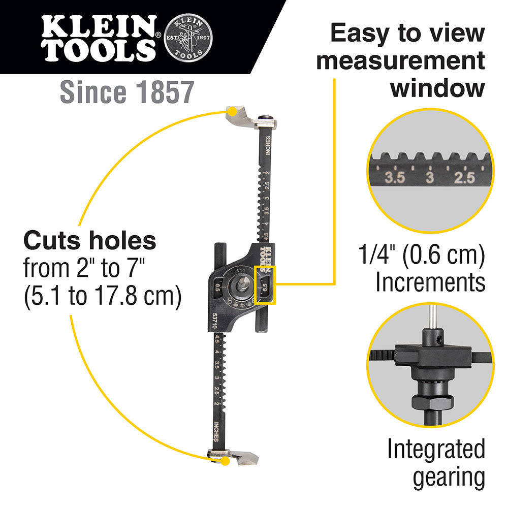 Klein 53701 Replacement Blades and Bit for Adjustable Hole Saw 53710 - 2