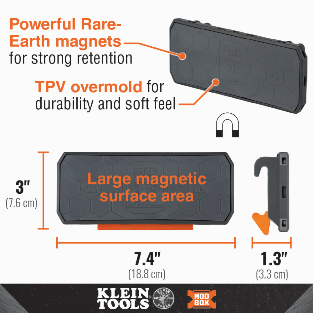 Klein 54819MB MODbox Magnetic Strip Rail Attachment - 2