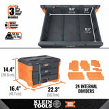 Klein 54823MB MODbox Three Drawer Toolbox - 6