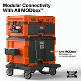 Klein Tools 54828MB MODbox 4-WheelInterlocking Caster Dolly with 4" Wheels and 250 lb Capacity - 2