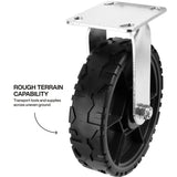 Klein Tools 54851MB MODbox Utility Cart 8 in. Replacement Caster Wheels with Locking Brake (4 Pack) - 3