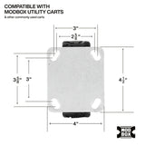 Klein Tools 54851MB MODbox Utility Cart 8 in. Replacement Caster Wheels with Locking Brake (4 Pack) - 4