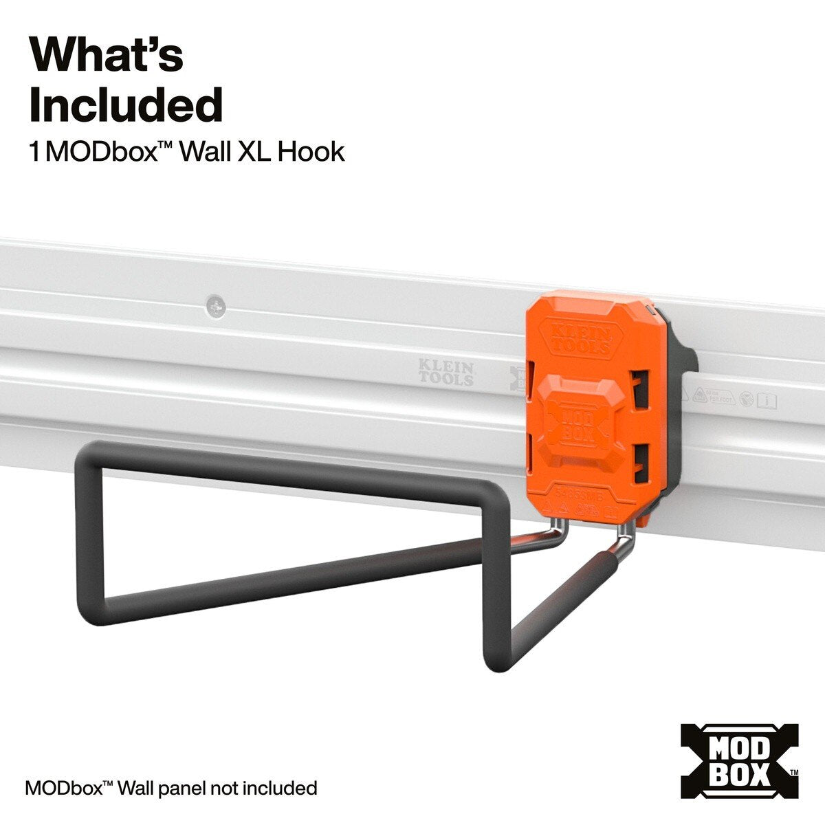Klein Tools 54853MB MODbox Wall System XL Hook for Bulky Gear and Ladder Storage 25 lb Capacity - 4