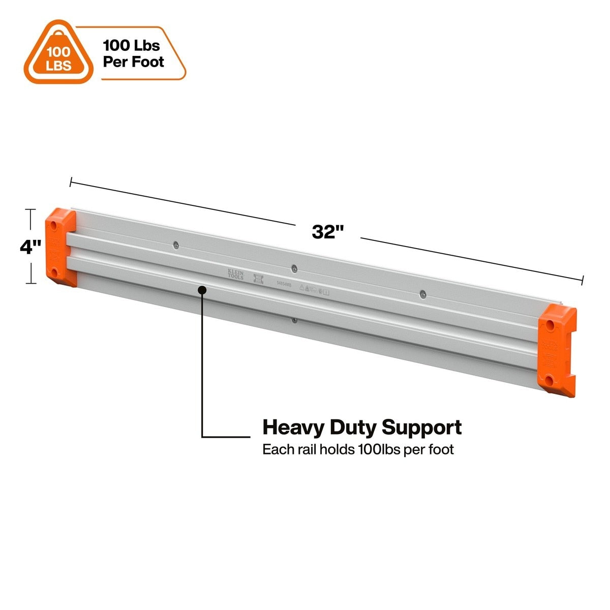 Klein Tools 54854MB MODbox 32" Wall System Panel for Modular Tool Storage (2 Pack) - 7