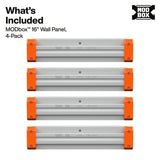 Klein Tools 54855MB MODbox 16" Wall System Panels for Modular Tool Storage (4 Pack) - 2