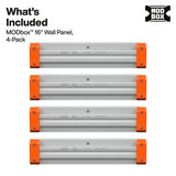 Klein Tools 54855MB MODbox 16" Wall System Panels for Modular Tool Storage (4 Pack) - 2