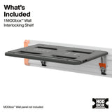 Klein Tools 54856MB MODboxInterlocking Wall Shelf for Vertical Storage 22.29" x 16.85" x 6.5" - 2