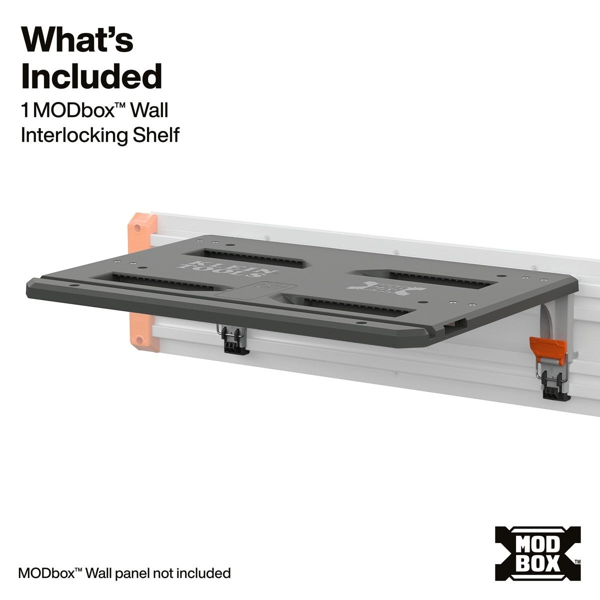 Klein Tools 54856MB MODboxInterlocking Wall Shelf for Vertical Storage 22.29" x 16.85" x 6.5" - 2