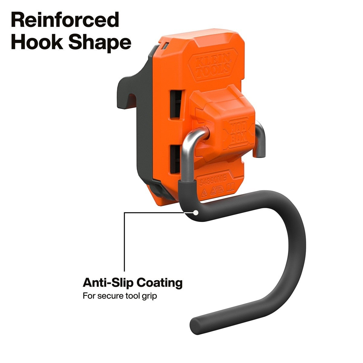 Klein Tools 54860MB MODbox Wall System S-Hook for Long Handle Tool Storage 6.5" - 3
