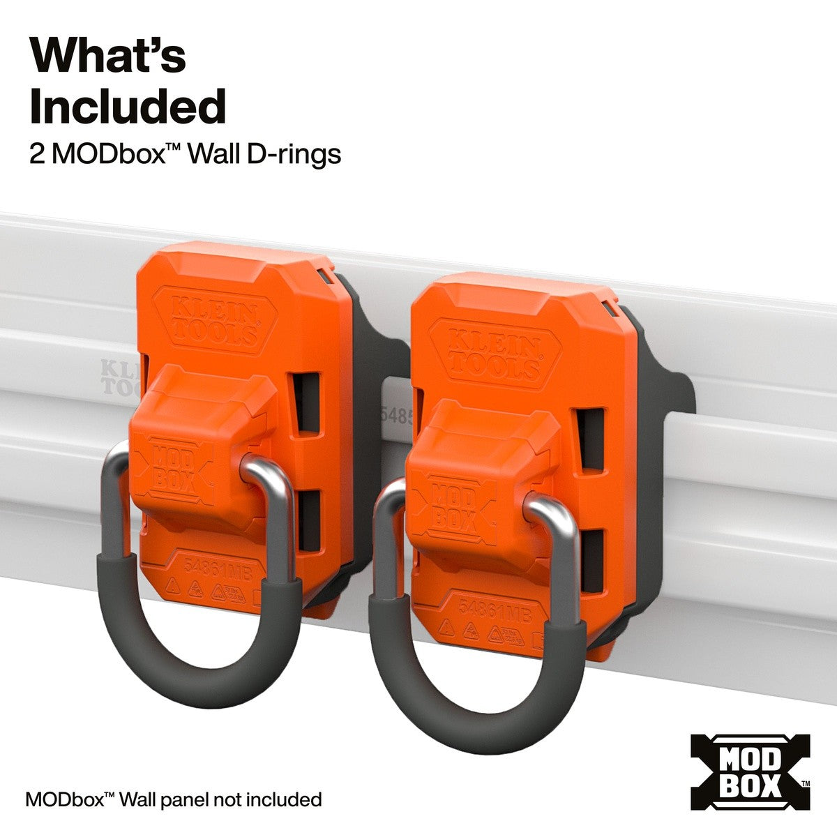 Klein Tools 54861MB MODbox Wall System D-Ring Tie-Down Anchor for Wall Storage (2 Pack) - 3