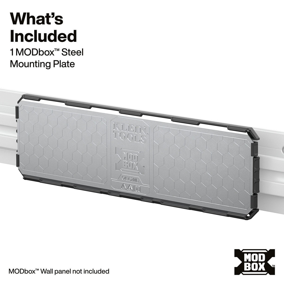 Klein Tools 54862MB MODbox Wall System Steel Mounting Plate 15.3" for Magnetic Accessory Storage - 2