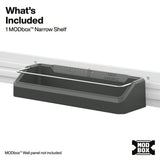 Klein Tools 54863MB MODbox Wall System Narrow Shelf 15.4" x 6.21" x 3.18" Gray - 2