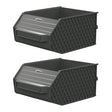 Klein Tools 54864MB MODbox Wall System Large Bin with Clear Window 12.04 x 8.02 x 5.28" (2 Pack)