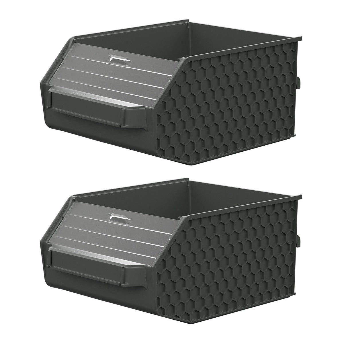 Klein Tools 54864MB MODbox Wall System Large Bin with Clear Window 12.04 x 8.02 x 5.28" (2 Pack)