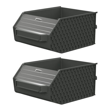 Klein Tools 54864MB MODbox Wall System Large Bin with Clear Window 12.04 x 8.02 x 5.28" (2 Pack)