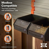 Klein Tools 54864MB MODbox Wall System Large Bin with Clear Window 12.04 x 8.02 x 5.28" (2 Pack) - 5