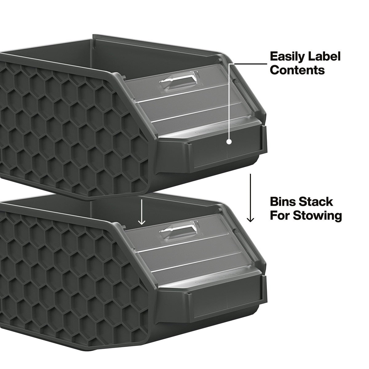 Klein Tools 54865MB MODbox Wall System Small Bin with Clear Window for MODbox Rail System (3 Pack) - 2