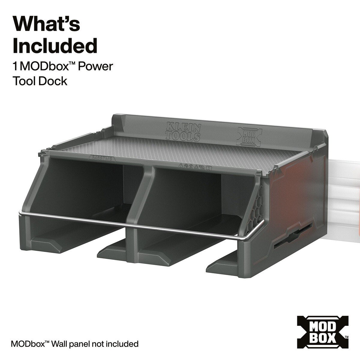 Klein Tools 54867MB MODbox Wall System Power Tool Dock for Wall Storage 11.66" x 10.33" x 5.44" - 2