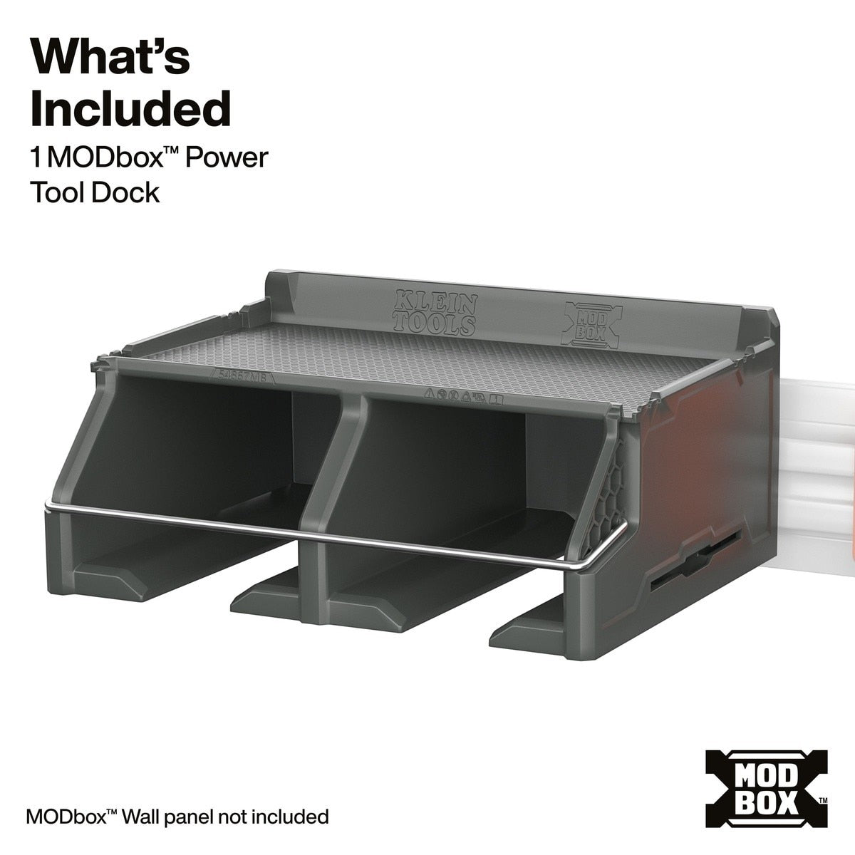 Klein Tools 54867MB MODbox Wall System Power Tool Dock for Wall Storage 11.66" x 10.33" x 5.44" - 2