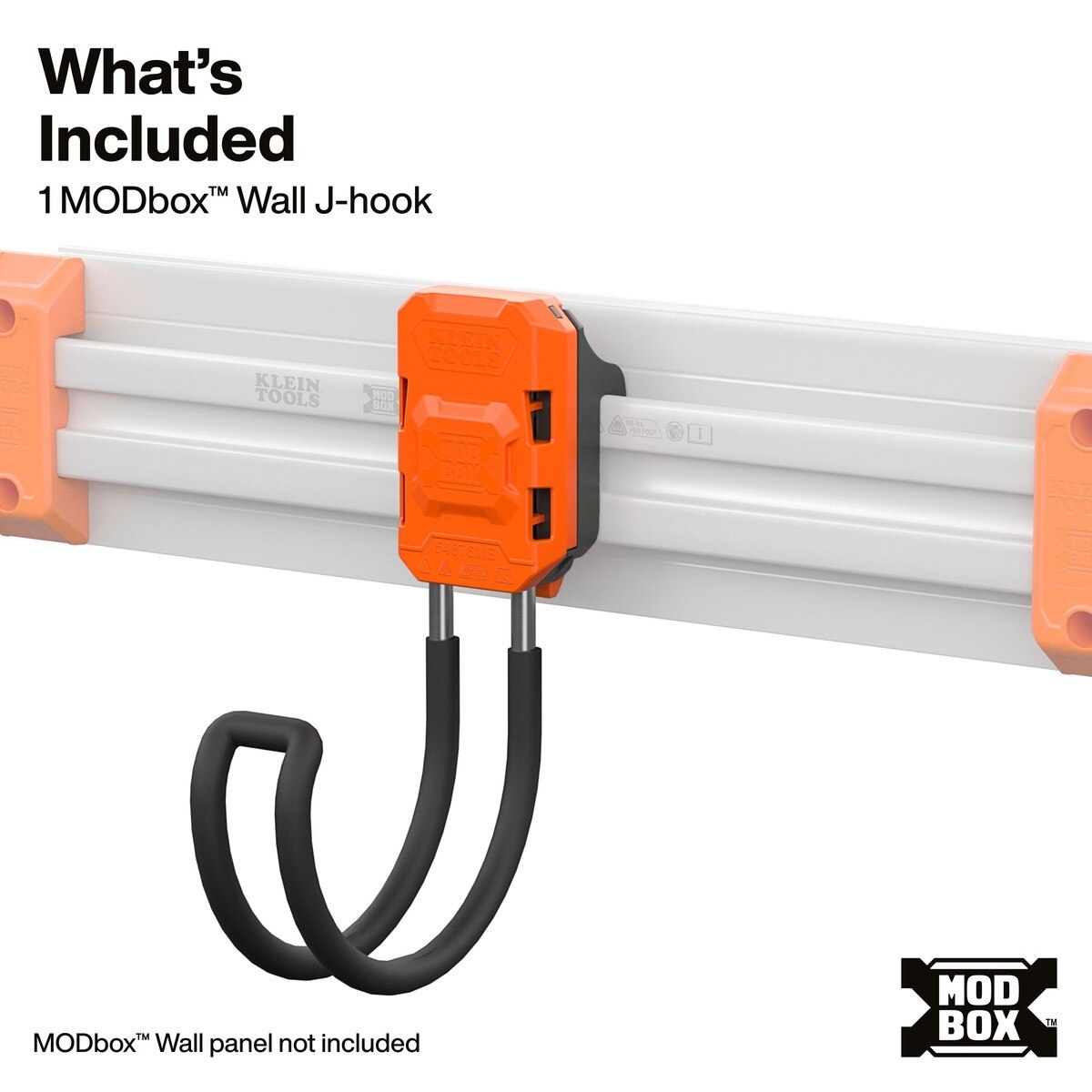 Klein Tools 54876MB MODbox Wall System J Hook Storage Hook for Cords and Long Tools - 3
