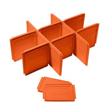 Klein Tools 54922MBR MODbox Replacement Divider Set for 54822MB Two Drawer Toolbox, Plastic, Orange (10 Pack)