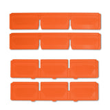 Klein Tools 54923MBR Replacement Dividers for MODbox 54823MB Drawer, Orange Plastic, 12.28 in. L x 4.13 in. W x 2.12 in. H (10 Pack) - 2