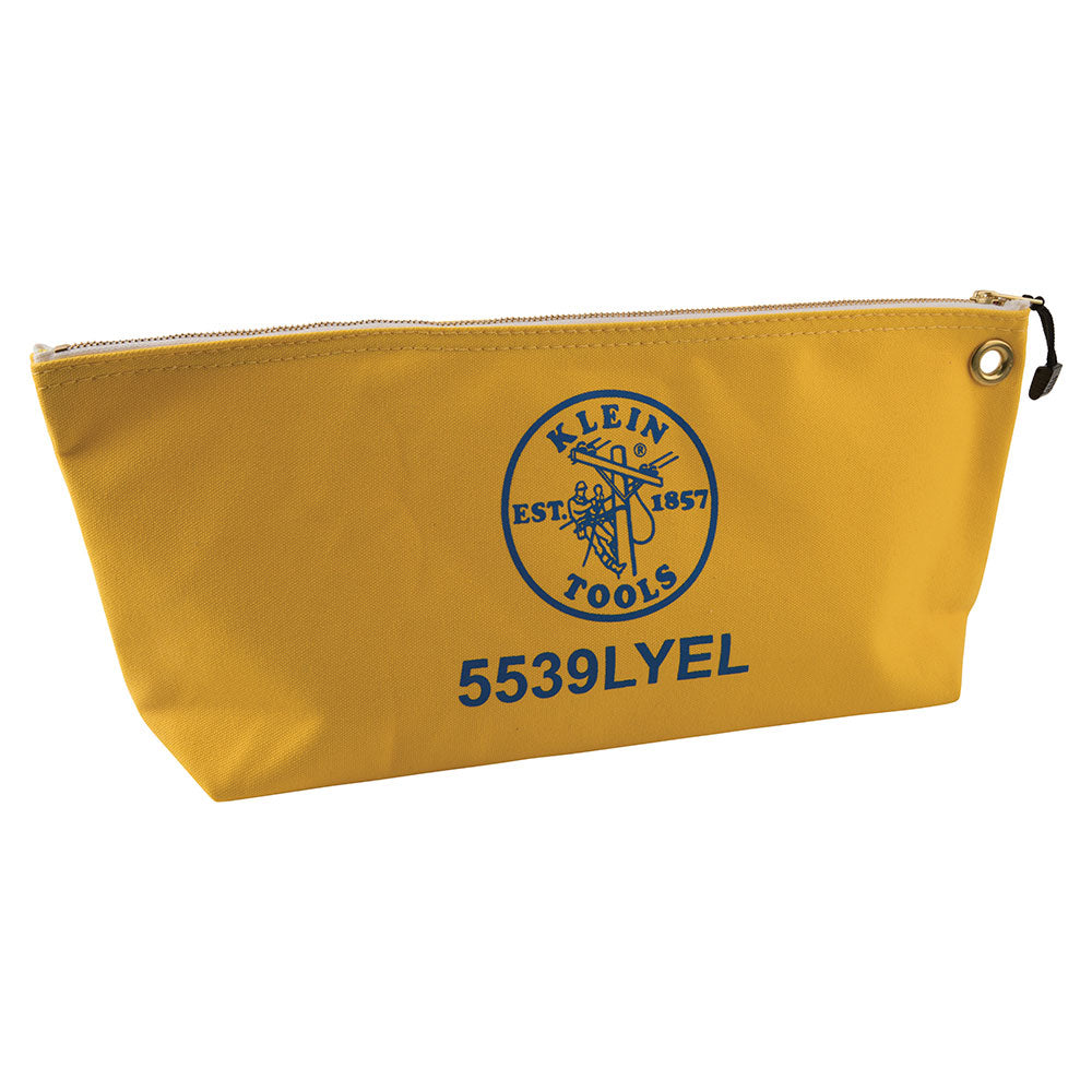 Klein Tools 5539LYEL Canvas Bag with Zipper, Large Yellow