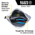 Klein 55578 Zipper Bag with Divider, Canvas Tool Pouch, 7", Gray