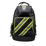 Klein Tools 55597 Tradesman Pro Tool Bag Backpack, 39 Pockets, Hi Viz, 20"