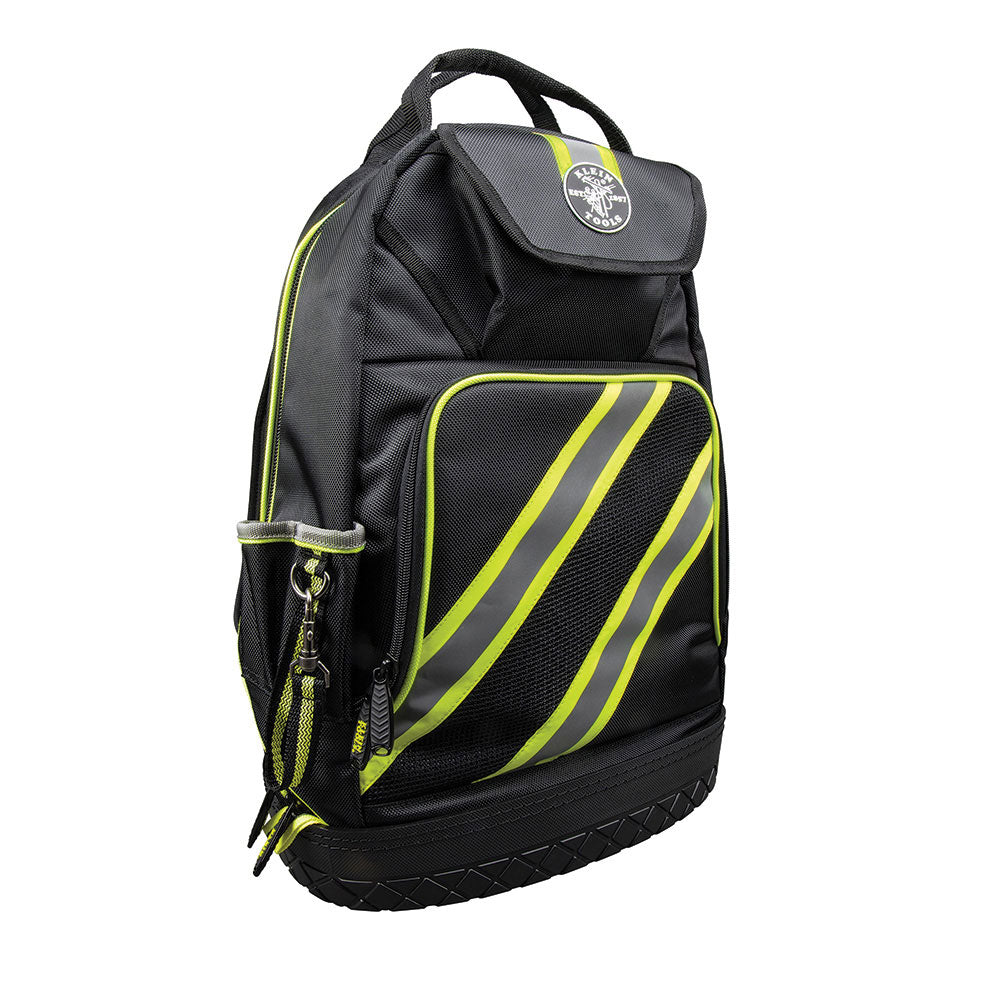 Klein Tools 55597 Tradesman Pro Tool Bag Backpack, 39 Pockets, Hi Viz, 20" - 3