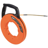 Klein 56351 Fiberglass Fish Tape with Spiral Steel Leader, 100-Foot