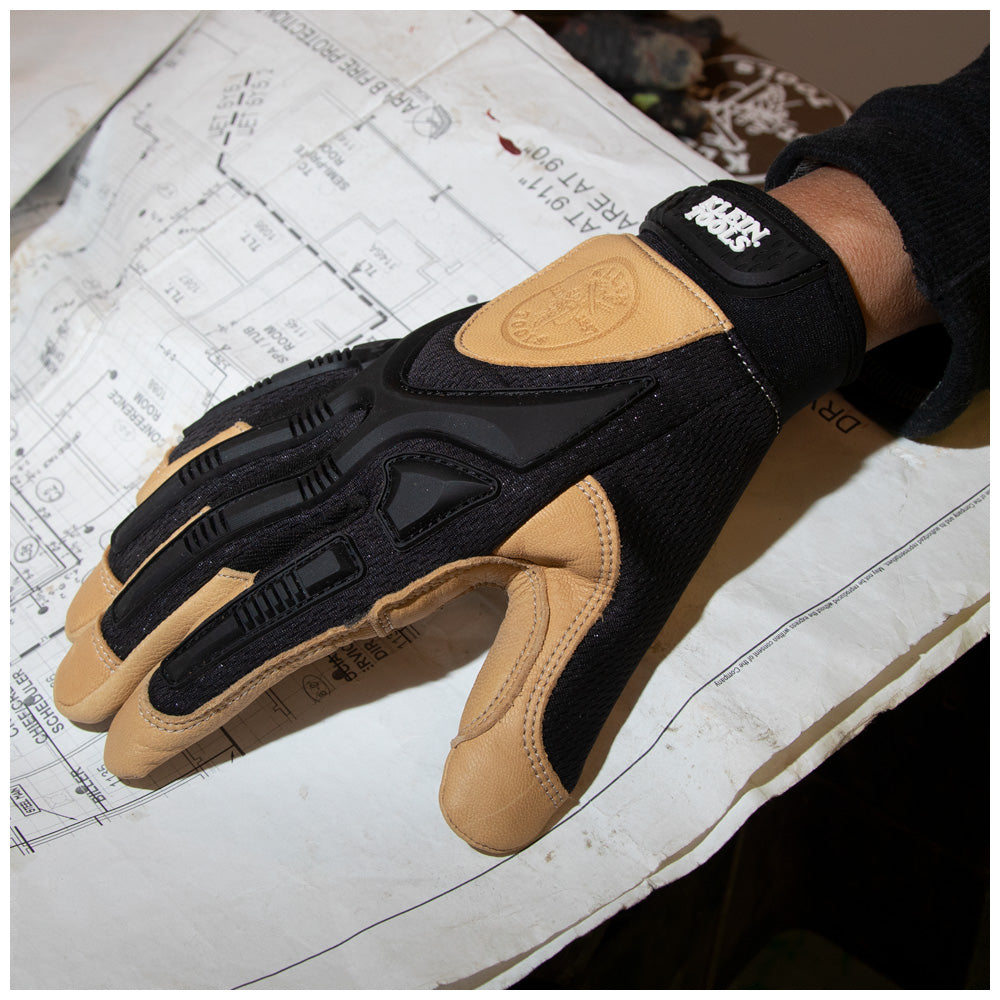 Klein Tools 60188 Leather Work Gloves, Large, Pair - 6