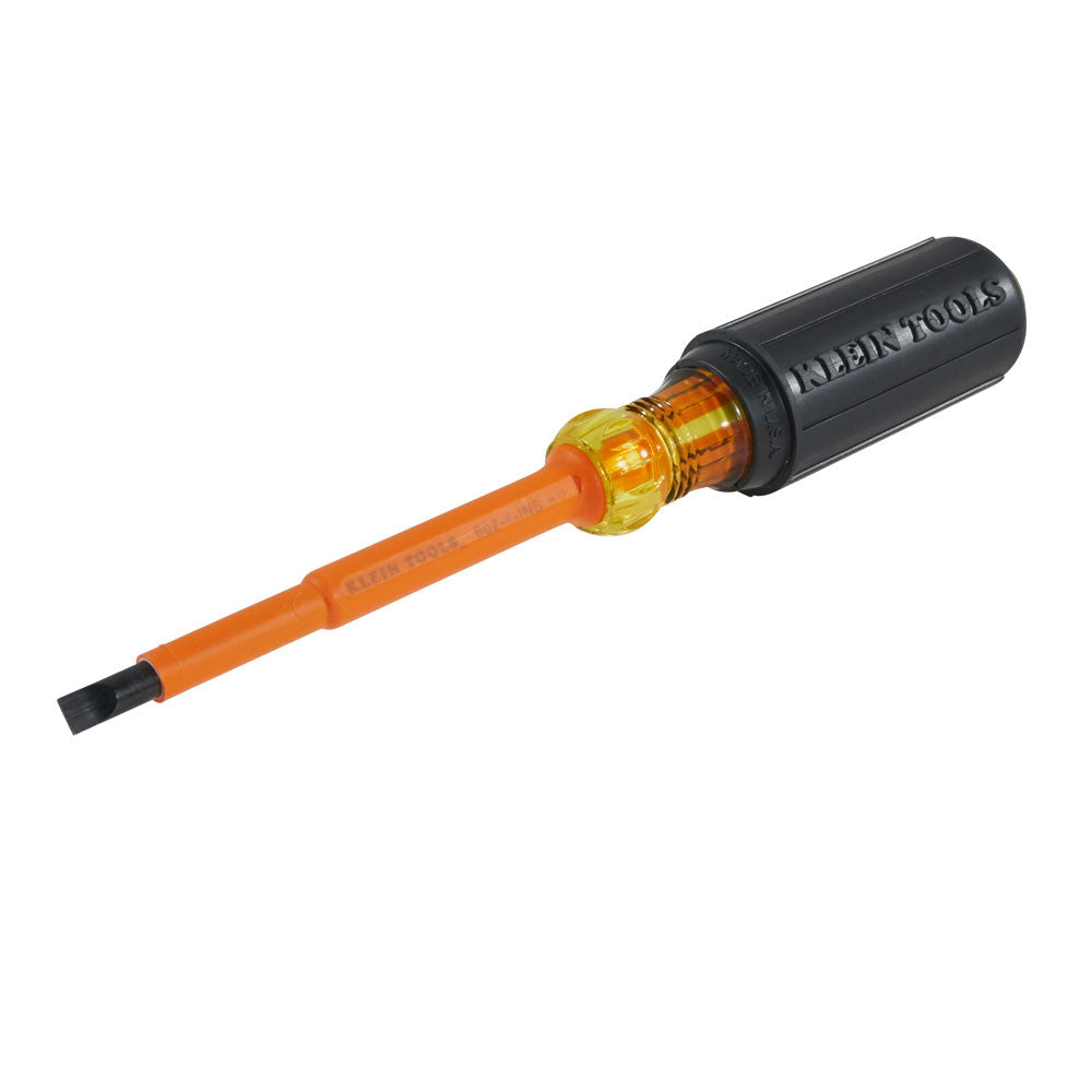 Klein Tools 602-4-INS 1/4" Cabinet Tip Insulated Screwdriver, 4" - 2