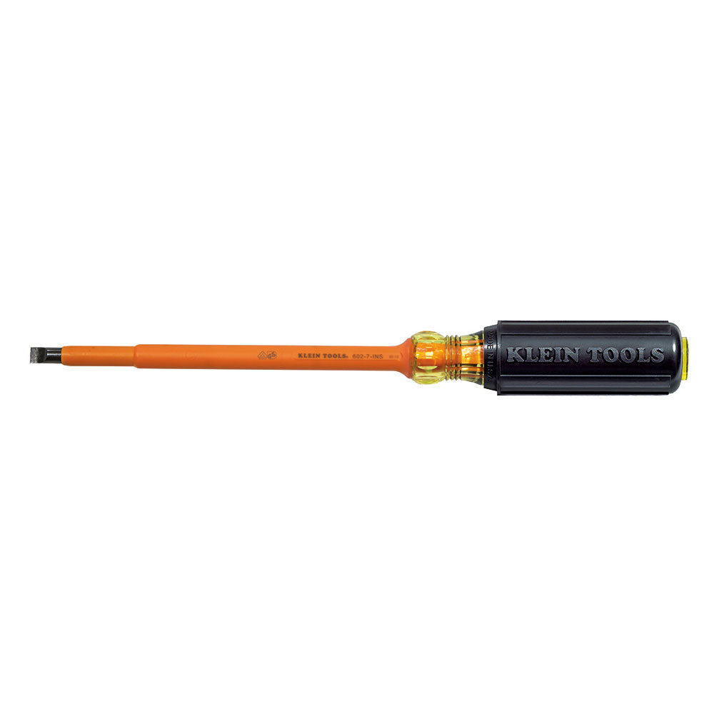 Klein Tools 602-7-INS Insulated Screwdriver, 5/16" Cabinet, 7"