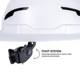 Klein 60400T2CND Class E Type 2 Non-Vented Full Brim Hard Hat with 4-Point Chin Strap White - 3