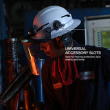 Klein Tools 60400T2 Type 2 Non-Vented Full Brim Hard Hat, Class E, White - 7