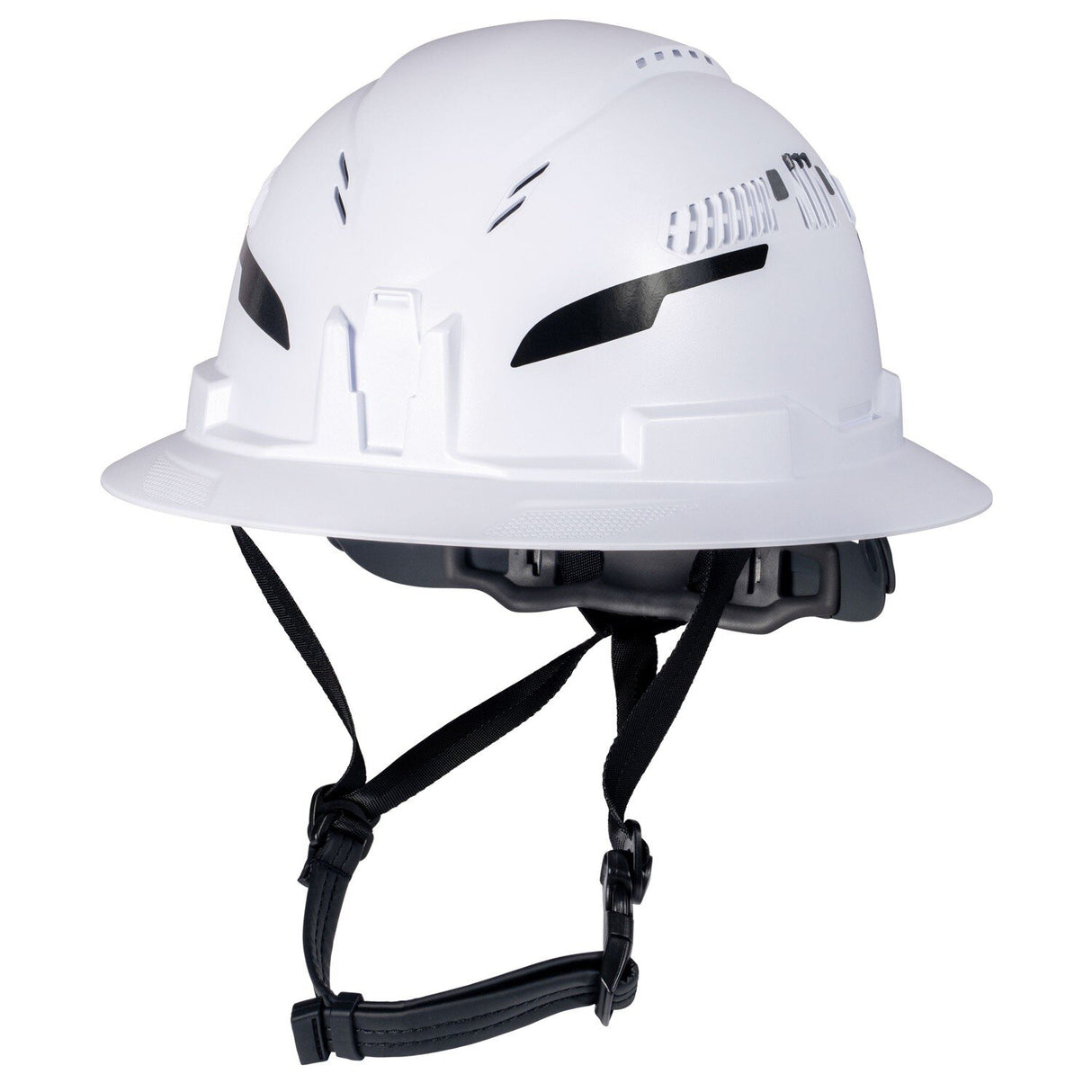 Klein 60401T2CND 13 x 12 x 7" Class C Type 2 Vented Full Brim White Hard Hat with Strap