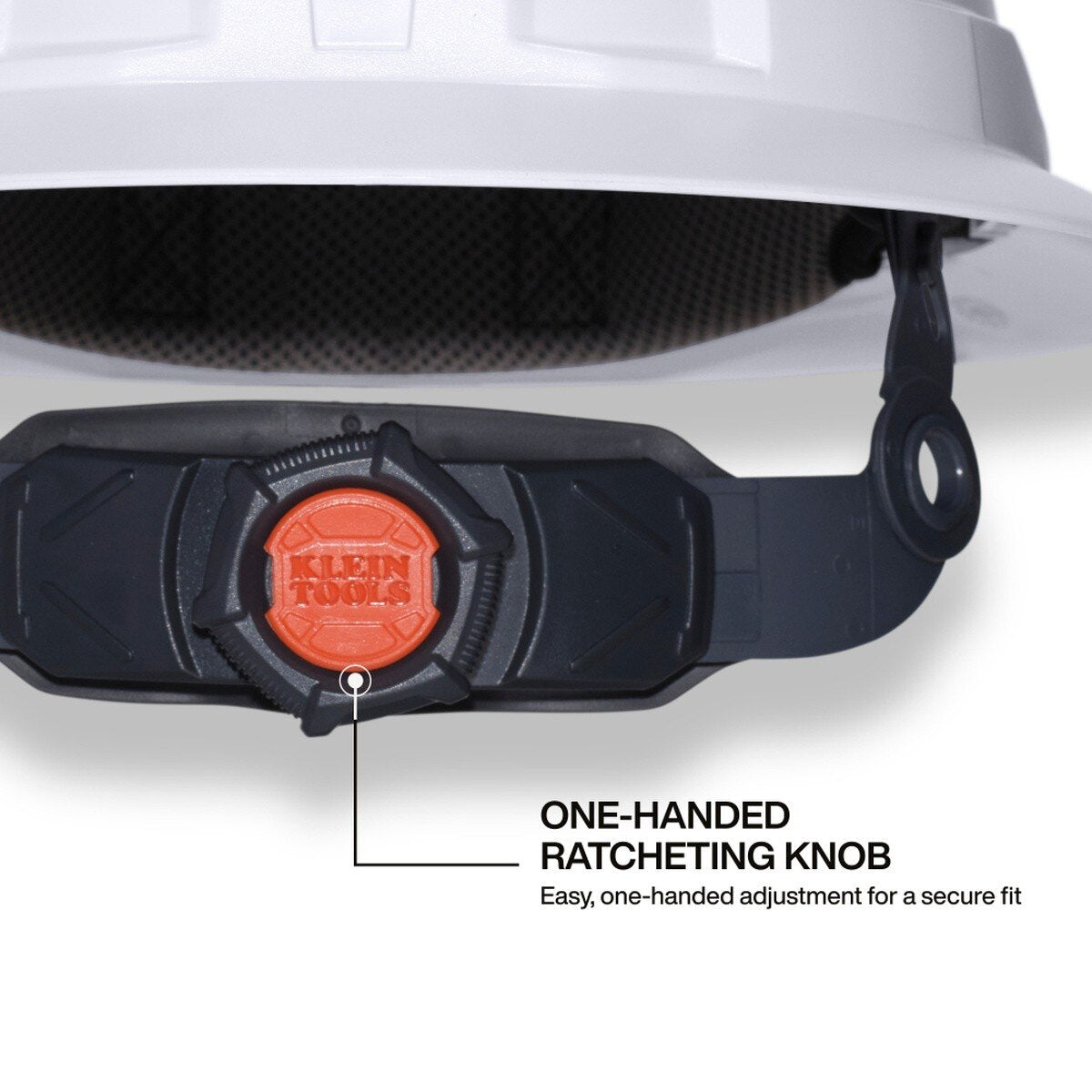 Klein Tools 60406T2RL Type 2 Non-Vented Full Brim Hard Hat with 300 Lumen Rechargeable Headlamp, White - 3