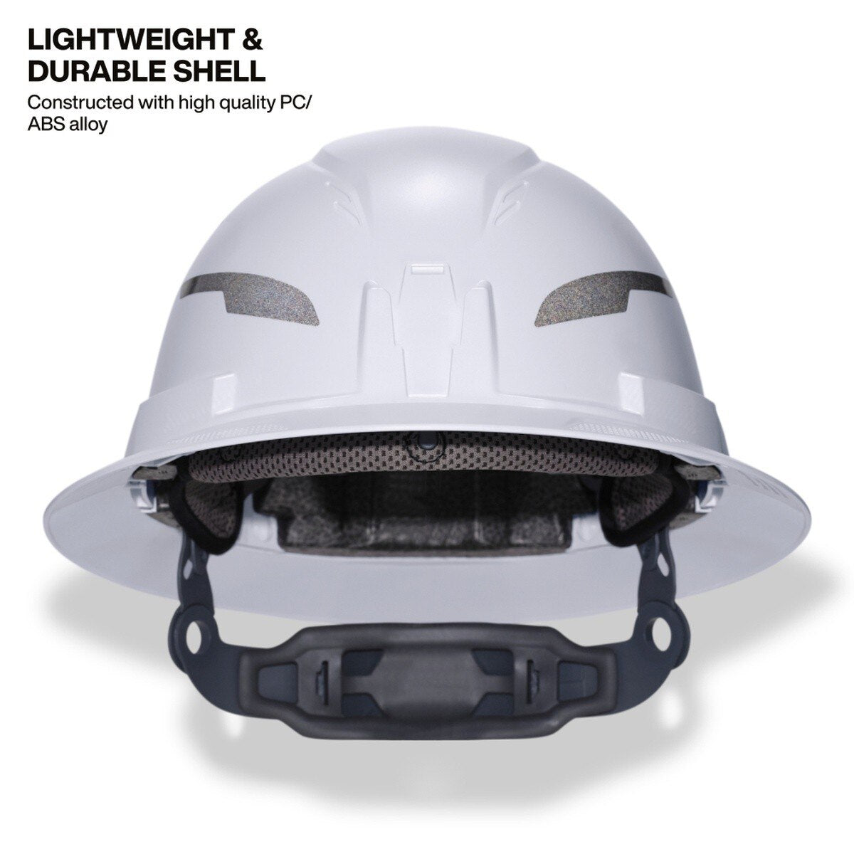 Klein Tools 60406T2RL Type 2 Non-Vented Full Brim Hard Hat with 300 Lumen Rechargeable Headlamp, White - 6