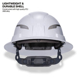 Klein Tools 60407T2RL Type 2 Vented Full Brim Hard Hat with Rechargeable Headlamp, White - 6