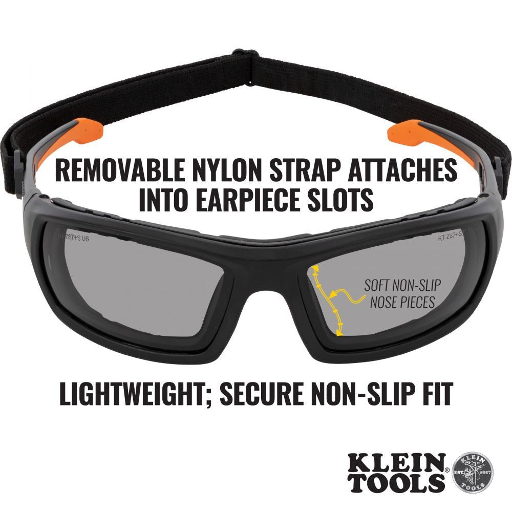 Klein 60471 Professional Full-Frame Gasket Safety Glasses, Gray Lens - 8