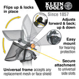 Klein 60472 Face Shield, Safety Helmet and Cap-Style Hard Hat, Clear - 2