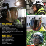 Klein 60473 Face Shield, Safety Helmet and Cap-Style Hard Hat, Gray Tint - 5