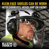 Klein 60473 Face Shield, Safety Helmet and Cap-Style Hard Hat, Gray Tint - 6