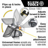 Klein Tools 60476 Replacement Face Shield Lens, Cap Style, Clear - 2