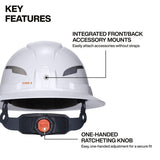 Klein Tools 60489T2 Class E Type 2 Non Vented Full Brim Hard Hat with Chin Strap Yellow - 2