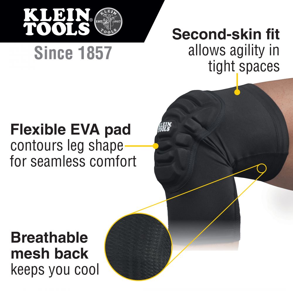 Klein 60492 Lightweight Knee Pad Sleeves, M/L - 4