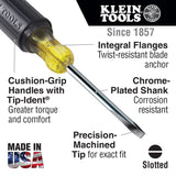 Klein Tools 605-10 1/4" Cabinet Tip Screwdriver, 10" Shank - 2
