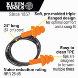 Klein 6050350 Corded Earplugs, 50-Pair Dispenser Pack - 2